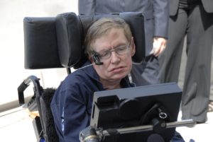 Stephen Hawking at Kennedy Space Center Shuttle Landing Facility