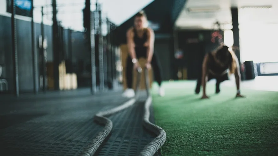 person inside gym exercising