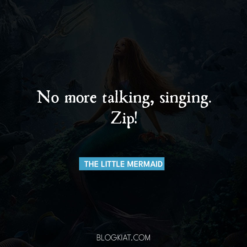 No more talking, singing. Zip!