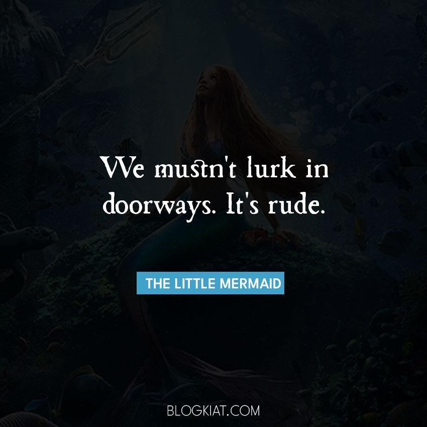 We mustn't lurk in doorways. It's rude.