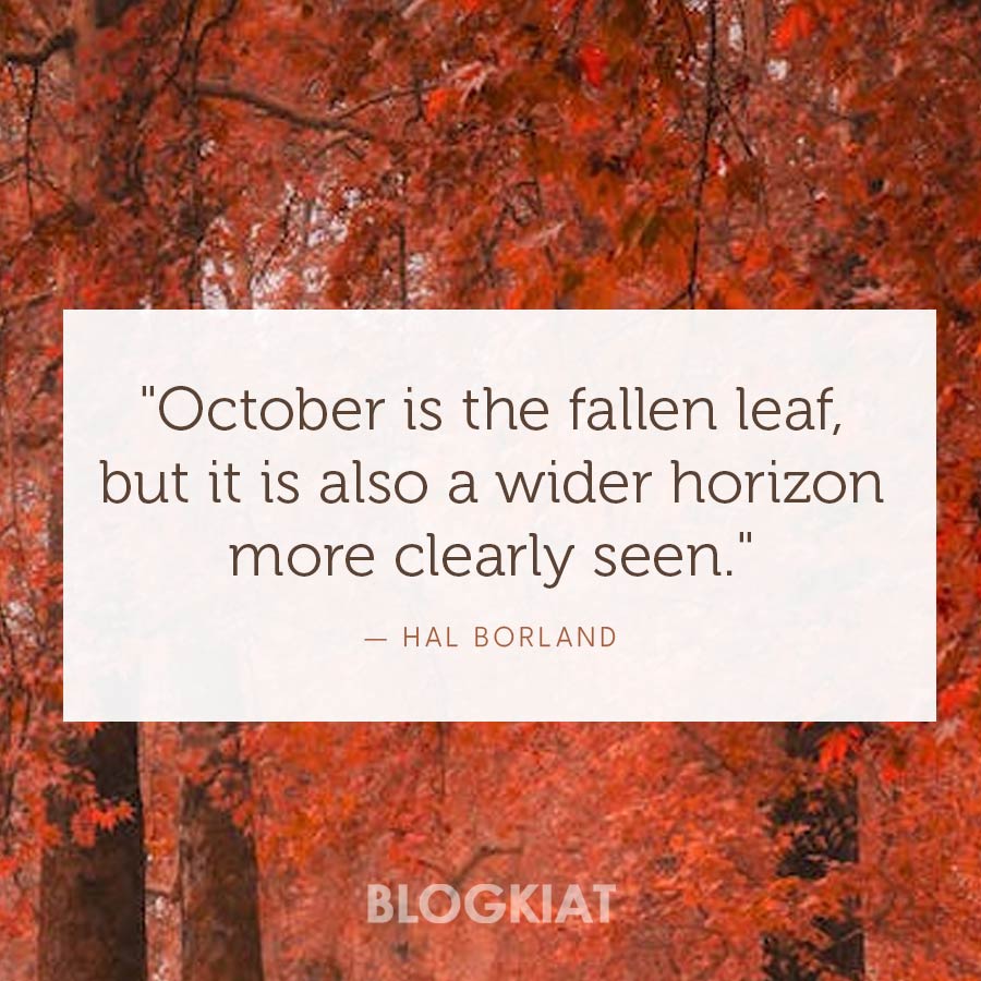 100+ Best October Quotes to the Season Blogkiat
