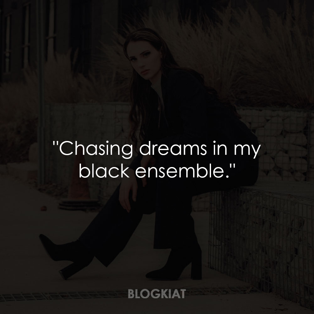 Captions For Black Clothes