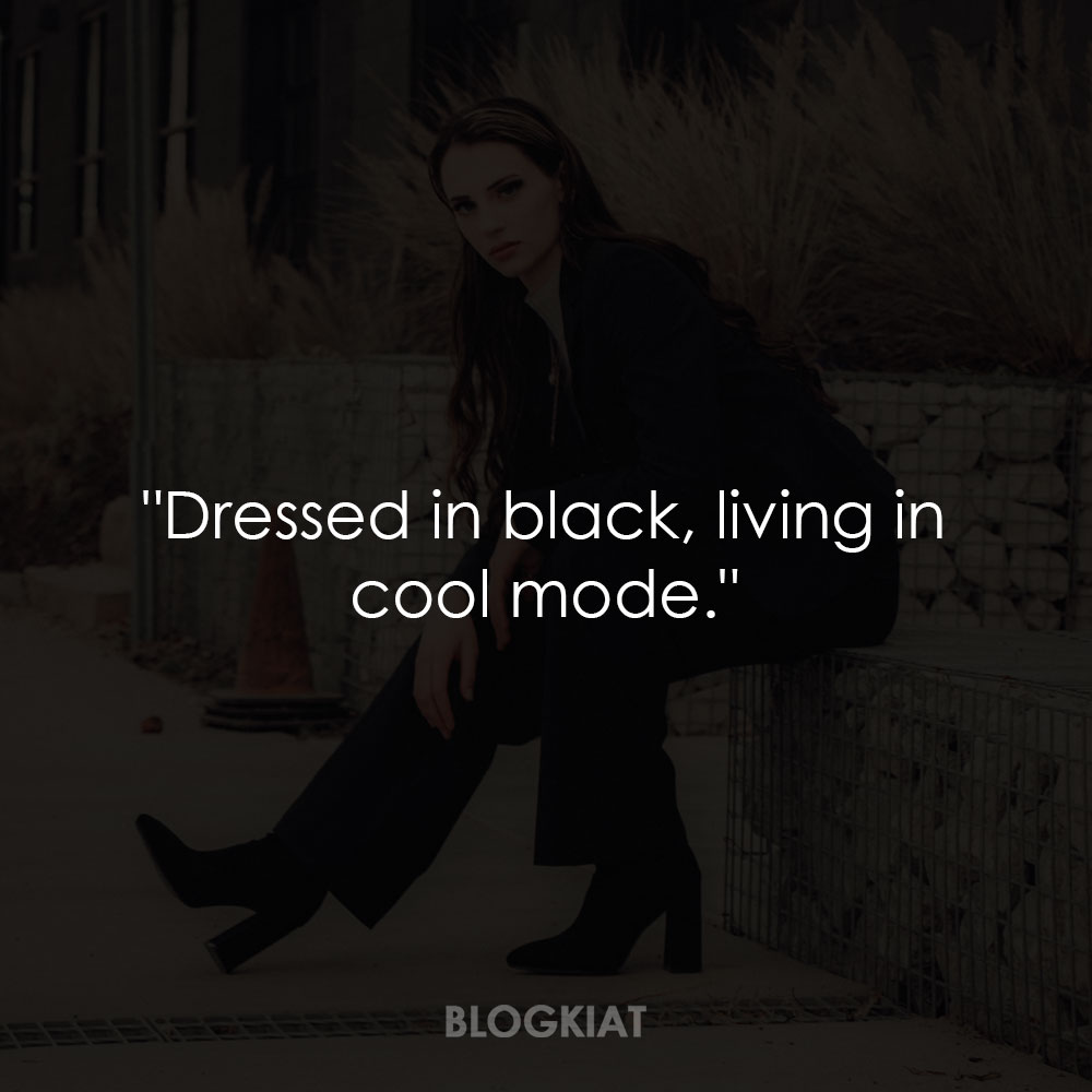 Coolest Captions About Black Outfits