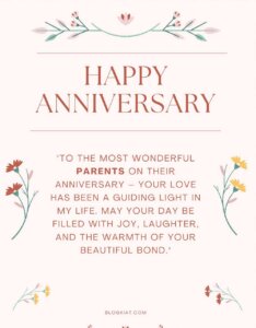 200+ Wedding Anniversary Wishes for Parents - Blogkiat